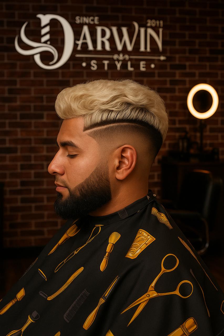 Corte clásico con barba media