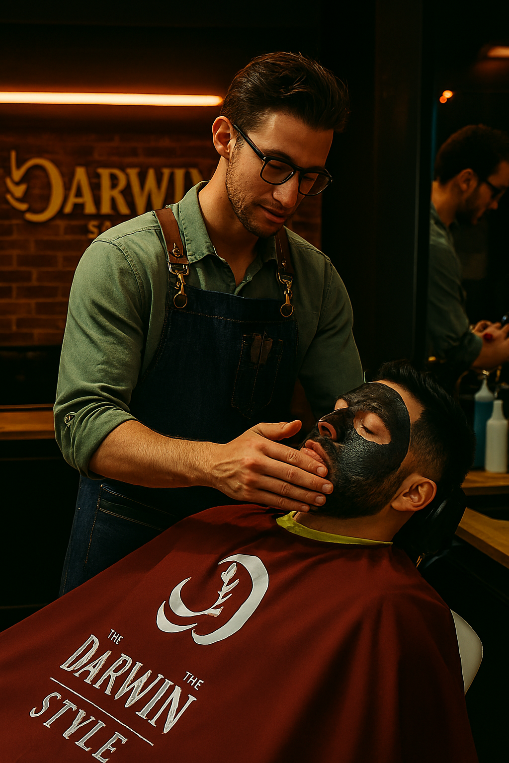 Aplicación de mascarilla con brocha